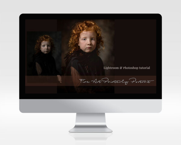 Rembrandt van een kind met rode krullen voor fine art photoshop cursus door Willie Kers fotografie uit Apeldoorn